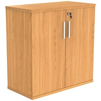 Astin Low Wooden Cupboard, 1 Shelf, 816mm High, Beech