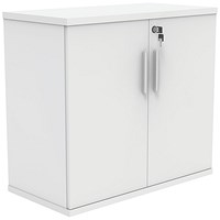 Astin Desk High Wooden Cupboard, 1 Shelf, 730mm High, White