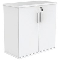 Astin Low Wooden Cupboard, 1 Shelf, 816mm High, White