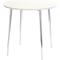 Jemini Round Bistro Table, 800mm Diameter, 740mm High, White