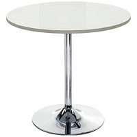 Jemini Round Bistro Trumpet Base Table, 800mm Diameter, 740mm High, White Jemini Round Bistro Trumpet Base Table, 800mm Diameter, 740mm High, White