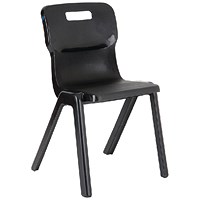 Titan One Piece Classroom Chair, 480x486x799mm, Charcoal, Pack of 10