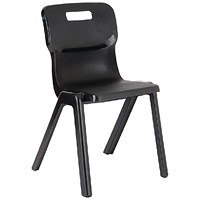 Titan One Piece Classroom Chair, 435x384x600mm, Charcoal, Pack of 10