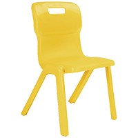 Titan One Piece Classroom Chair, 435x384x600mm, Yellow, Pack of 10