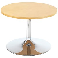Jemini Round Bistro Trumpet Base Table, 600mm Diameter, 420mm High, Beech Jemini Round Bistro Trumpet Base Table, 600mm Diameter, 420mm High, Beech