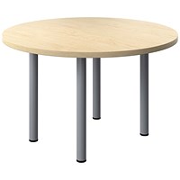 Jemini Circular Meeting Table, 1200x1200mm, Maple