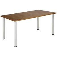 Jemini Rectangular Meeting Table, 1200x800mm, Walnut