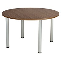 Jemini Circular Meeting Table, 1200x1200mm, Walnut