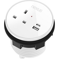 Nexus In Desk Power Module, White