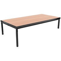 Jemini T-Table Multipurpose Classroom Table, 1200x600x460mm, Flat Pack, Beech/Black