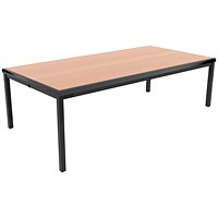 Jemini T-Table Multipurpose Classroom Table, 1200x600x530mm, Flat Pack, Beech/Black