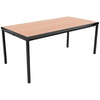 Jemini Titan Multipurpose Classroom Table, 1200x600x590mm, Beech/Black