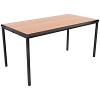 Jemini Titan Multipurpose Classroom Table, 1200x600x640mm, Beech/Black