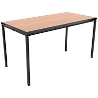 Jemini Titan Multipurpose Classroom Table, 1200x600x710mm, Beech/Black