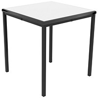 Jemini Titan Multipurpose Classroom Table, 600x600x640mm, Grey/Black