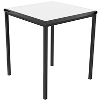 Jemini Titan Multipurpose Classroom Table, 600x600x710mm, Grey/Black