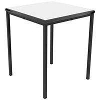 Jemini Titan Multipurpose Classroom Table, 600x600x760mm, Grey/Black