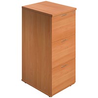 Jemini Foolscap Filing Cabinet, 3 Drawer, Beech