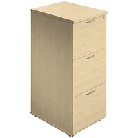 Jemini Foolscap Filing Cabinet, 3 Drawer, Maple