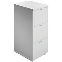 Jemini Foolscap Filing Cabinet, 3 Drawer, White