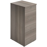 Jemini Foolscap Filing Cabinet, 3 Drawer, Grey Oak