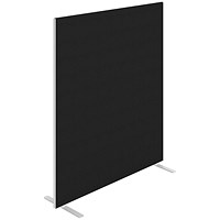 Jemini Floor Standing Screen 1400x25x1600mm Black