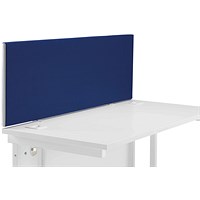 Jemini Straight Desk Mounted Screen 1400x25x400mm Blue