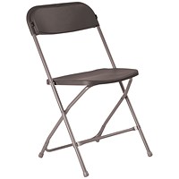 Titan Straight Back Folding Chair Charcoal