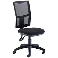Arista Medway High Back Task Chair 640x640x1010-1175mm Mesh Back Black