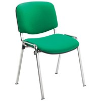 Jemini Ultra Multipurpose Chrome Frame Stacking Chair, Green