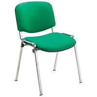 Jemini Ultra Multipurpose Stacking Chair 532x585x805mm Chrome/Green