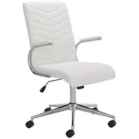 Arista Tarragona High Back Operator Chair, White