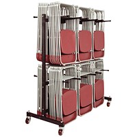 Titan Folding Chair Trolley, 790x1750x2250mm, Black