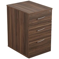 Avior Executive Under Desk Pedestal, Walnut