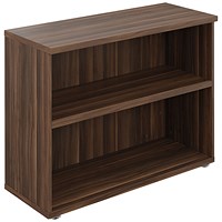 Avior Executive Low Bookcase, 1 Shelf, 800mm High, Walnut Avior Executive Low Bookcase, 1 Shelf, 800mm High, Walnut