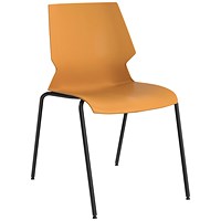 Jemini Uni 4 Leg Chair 530x570x855mm Yellow/Grey