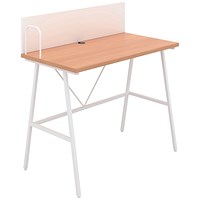 Soho Desk with Backboard Beech/White Leg