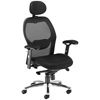 Arista Topaz Chair 680x640x1180-1280mm Mesh Back Black