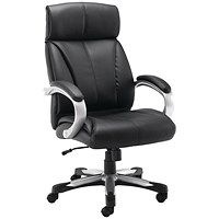 Jemini Chad Heavy Duty Chair 830x360x650mm Leather Black