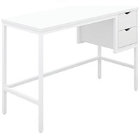 Jemini Soho Computer Desk with 2 Drawers 1200x480x770mm White/White