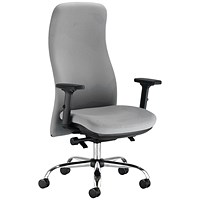 Capella Tempest Posture Chair 2D Arms 680x680x1150-1310mm Grey