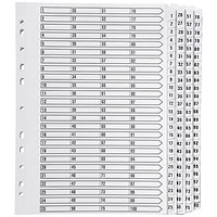 Q-Connect Reinforced Board Index Dividers, 1-100, Clear Tabs, A4, White Q-Connect Reinforced Board Index Dividers, 1-100, Clear Tabs, A4, White