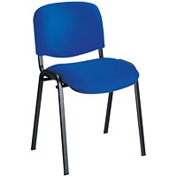 First Ultra Multipurpose Black Frame Stacking Chair, Blue