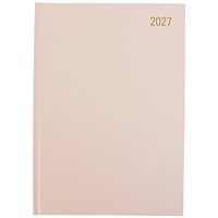 5 Star Desk Diary Day Per Page Appointment A4 Soft Beige 2027
