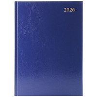 5 Star A4 Appointment Desk Diary, Day Per Page, Blue, 2026