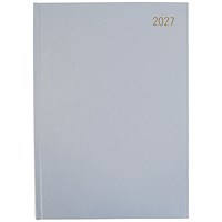 5 Star Desk Diary Day Per Page Appointment A4 Silver Grey 2027