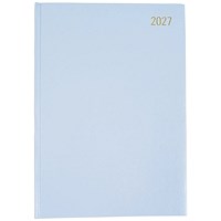 5 Star Desk Diary Day Per Page Appointment A4 Soft Blue 2027