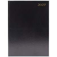 Desk Diary Day Per Page A4 Black 2027