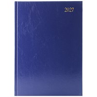 Desk Diary 2 Day Per Page A4 Blue 2027