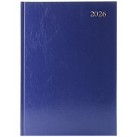 5 Star A5 Desk Diary, Day Per Page, Blue, 2026